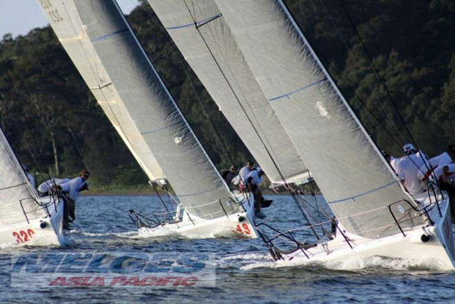 Melges 32 3Di upwind, Lake Macquarie State Championships. Photo: Tracey Walters © North Sails Australia http://www.northsails.com.au